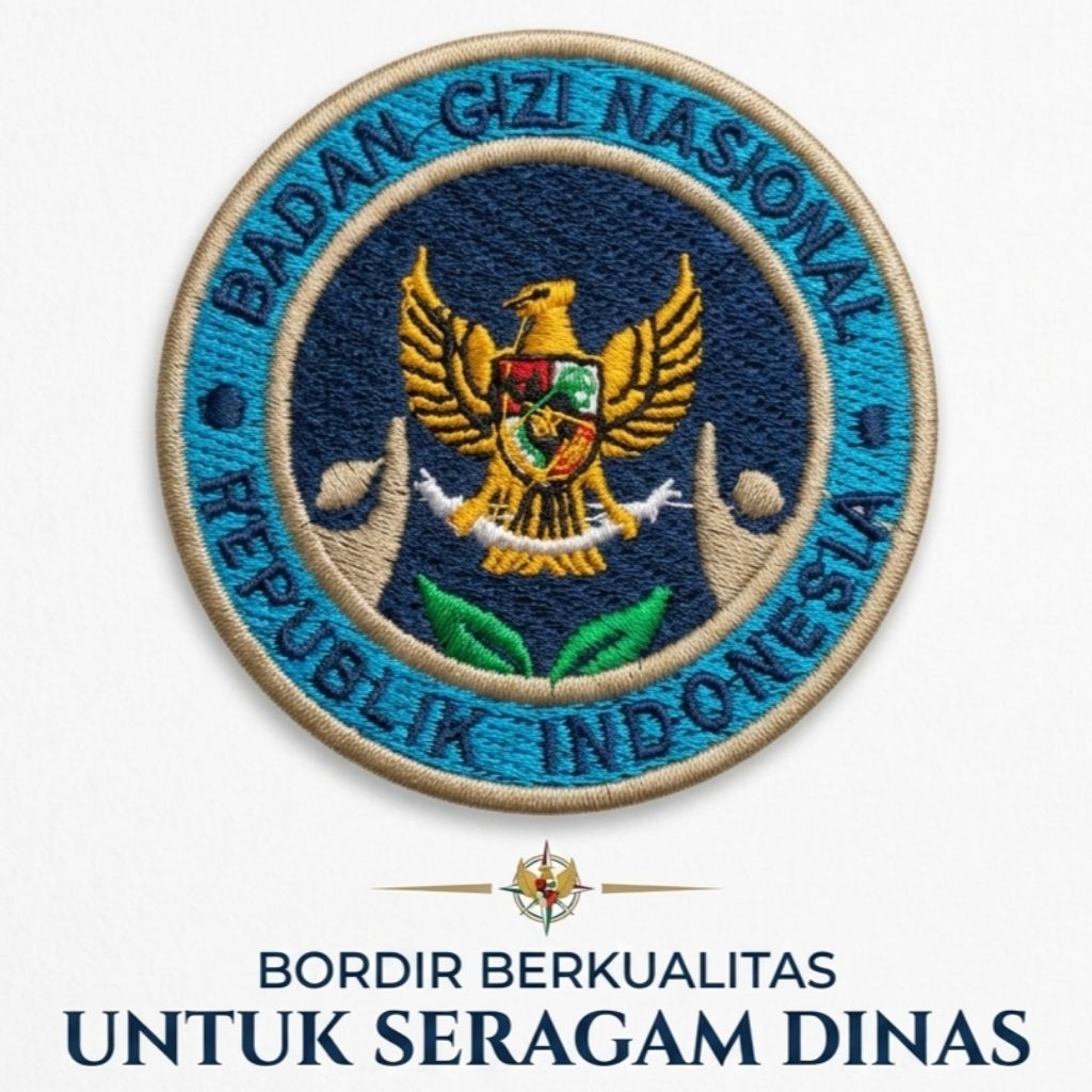 logo Lencana Bordir Logo BADAN GIZI NASIONAL full bordir BGN