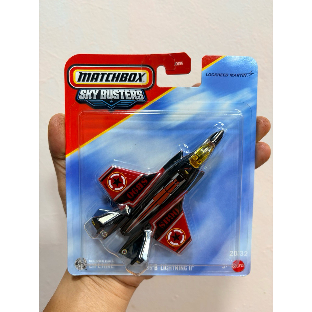 Matchbox Sky Busters F-35 B Lightning II Black Red Mattel Lockheed Martin