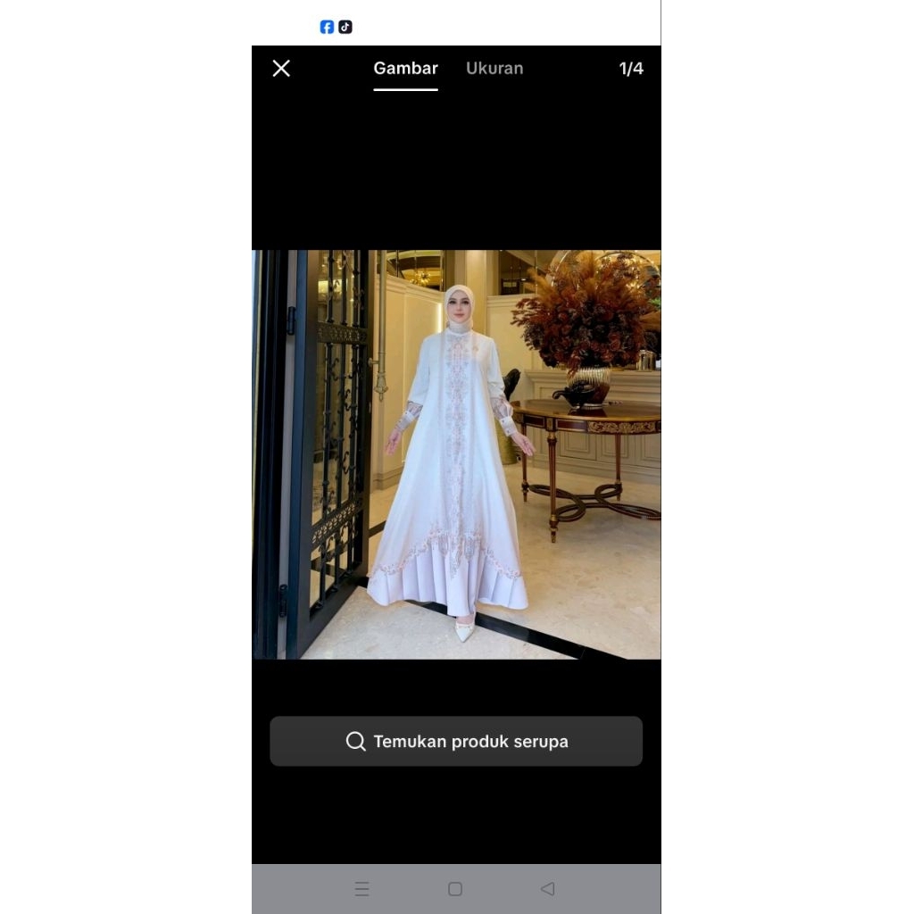 gamis ss set hijab white