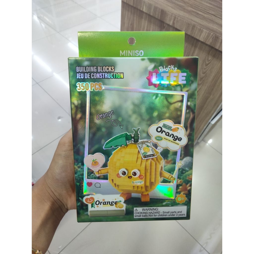 Miniso Happy Food Series Building Block/Mainan Anak building block bongkar pasang