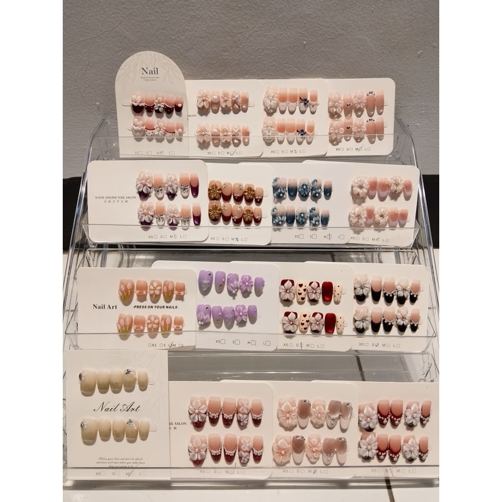 Fake nails/kuku palsu motif bunga 5919