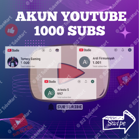 Akun Youtube 1000 subscriber organik + Email Bergaransi