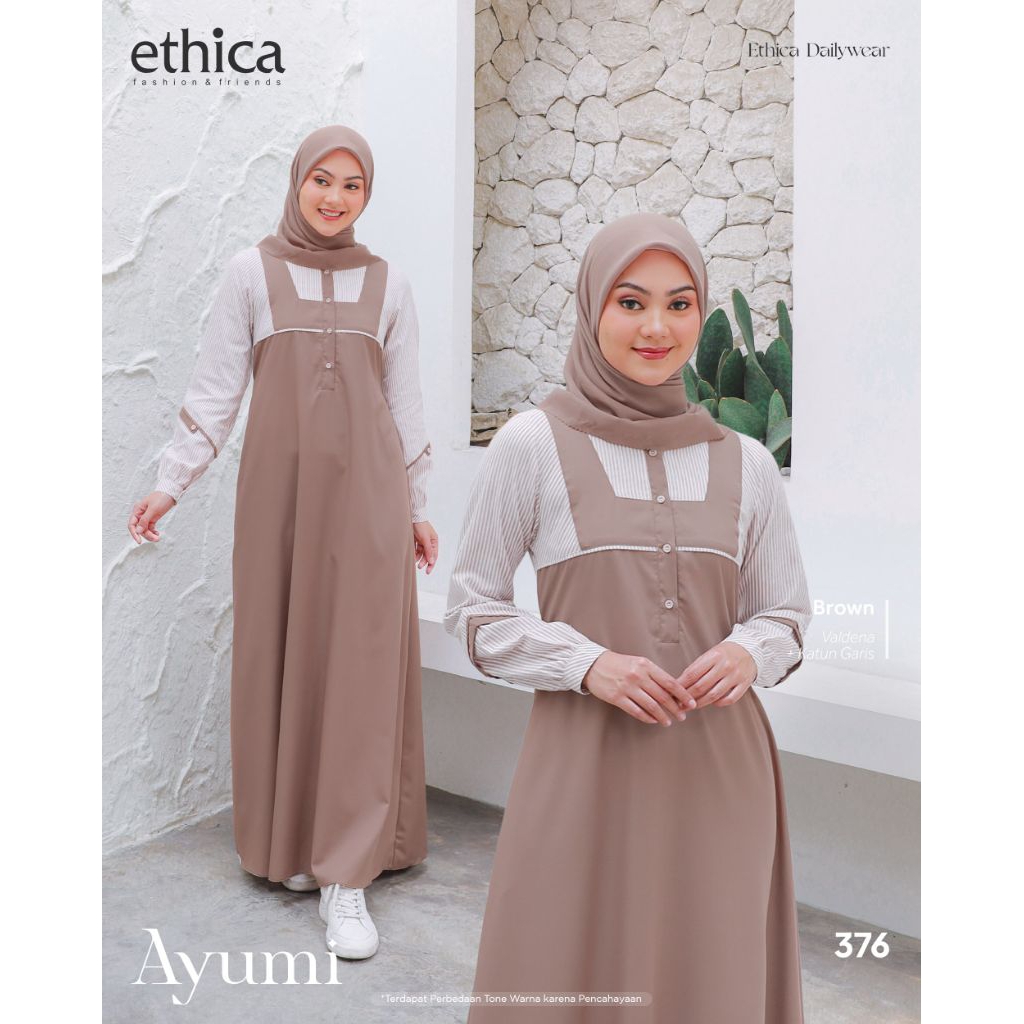BAJU GAMIS DAILY ETHICA AYUMI 376 BROWN