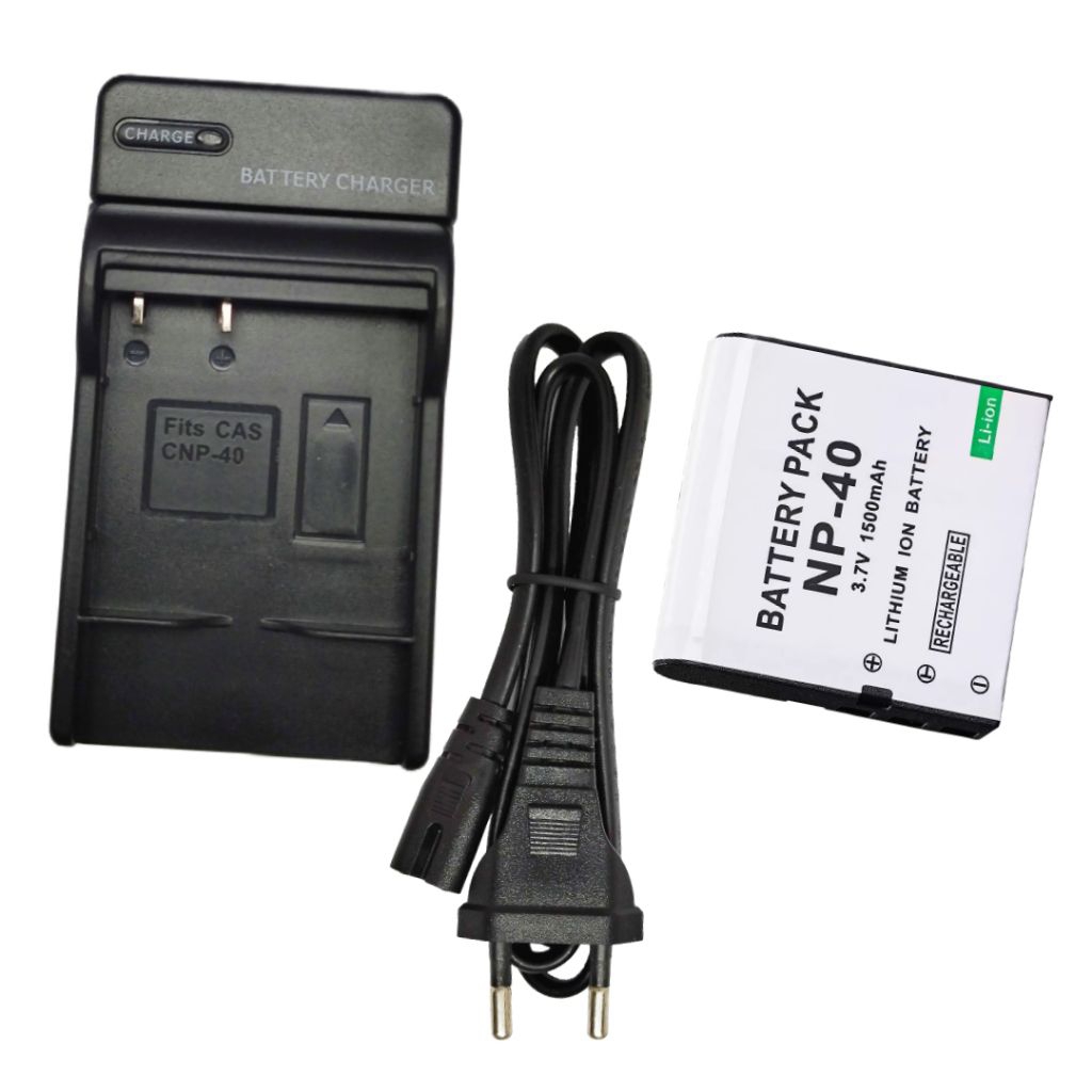 PAKETAN Batttery & Charger Untuk Casio NP 40 Kamera EX FC150 Z30 Z40 Z50 Z55 Batrei Z300 Z400 Z450 Z