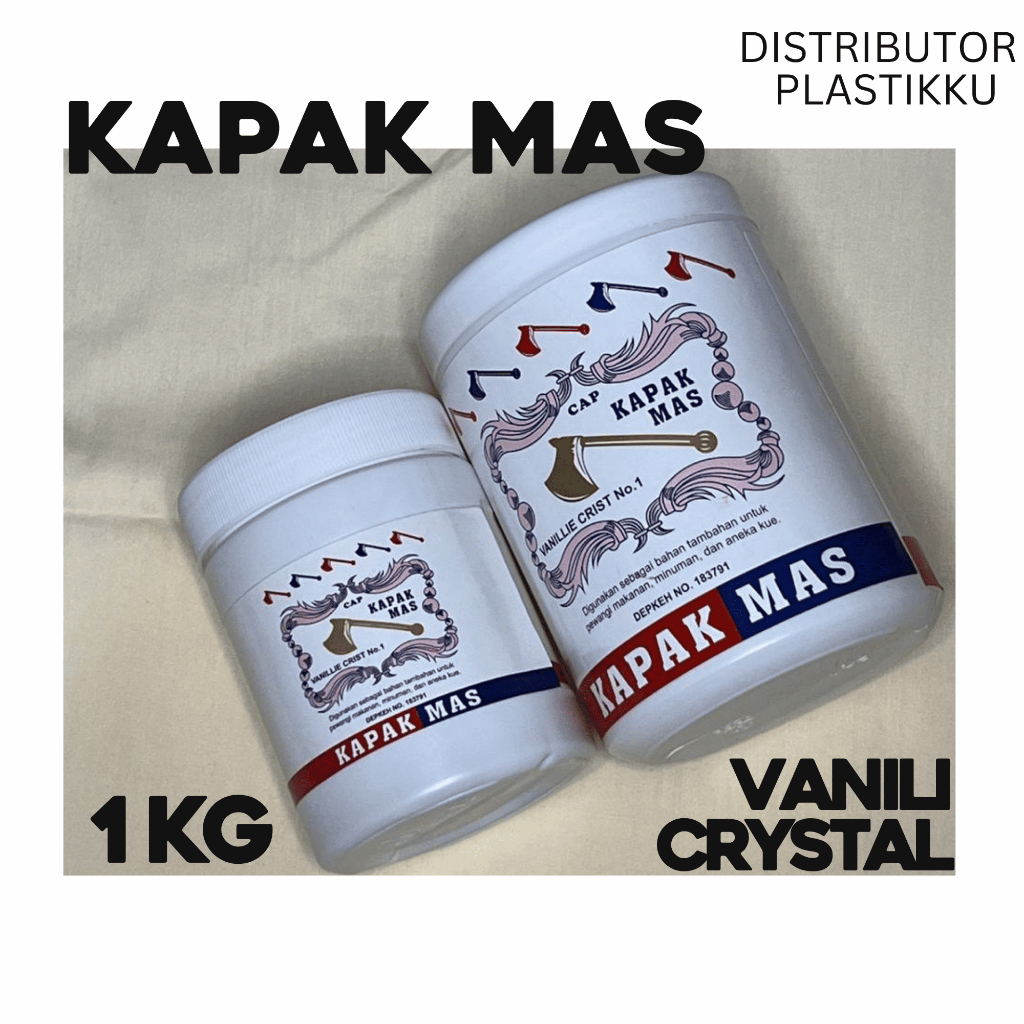 Vanili Bubuk Kapak Mas 1kg | Perisa Vanila | Vanili Crystal