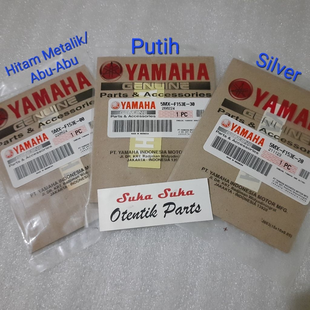 Stiker Emblem Logo Tulisan YAMAHA Kecil Hitam Putih Silver Mio Sporty Smile Ori Ygp l 5MX-F153E-00