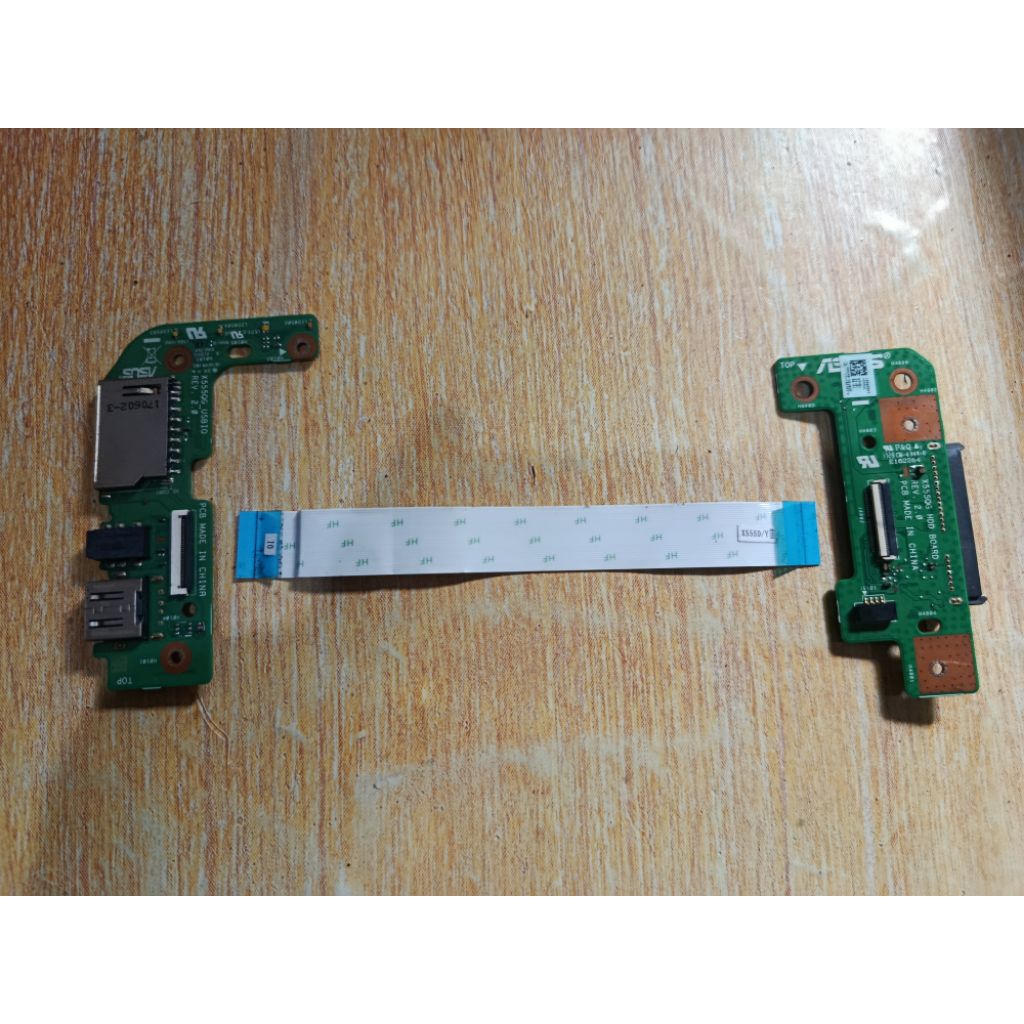 X555QG HDD BOARD REV. 2.0 dan USB IO REV. 2.0 / PCB HDD ASUS X555B / PCB USB ASUS X555B