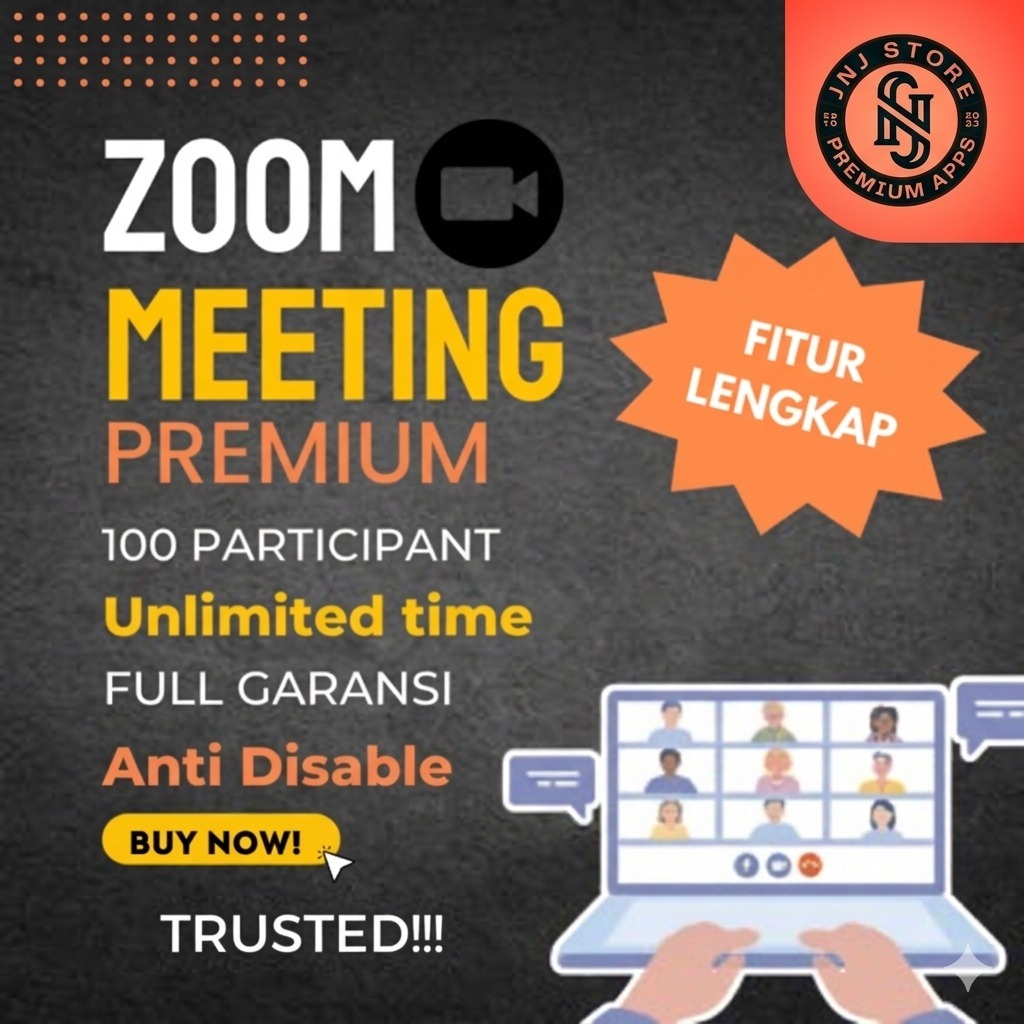 300-500 [PROMO] Zoom Meeting Premium Pro [JNJ STORE] Anti Disable Termurah - 1 Bulan