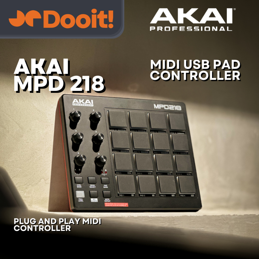 Akai MPD218 / MPD 218 / MPD-218 USB Drum Pad / Music Production Controller
