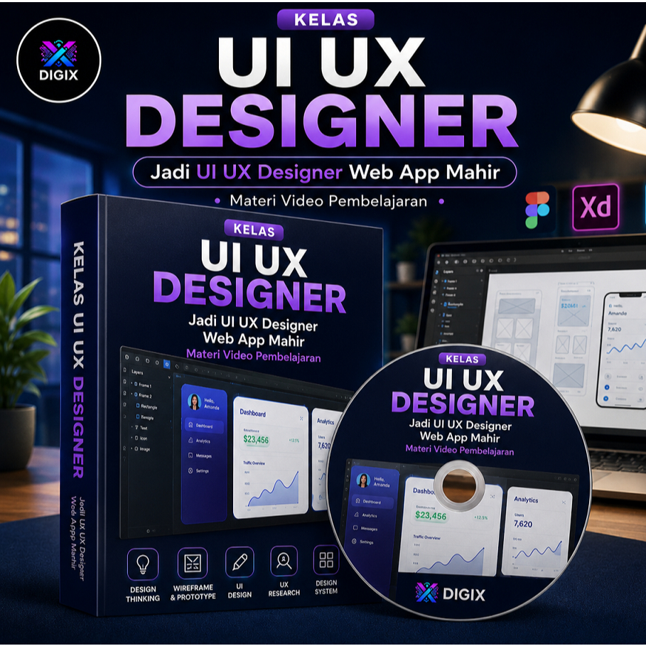 Kelas UI UX Designer - Jadi UI UX Designer Web App Mahir - Materi Video Pembelajaran