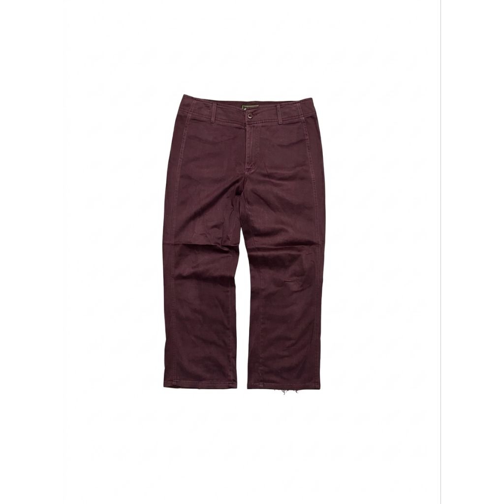 Eddie Bauer Maroon Chino Stretch Pants - Celana Chino Merah Marun Baggy Fit