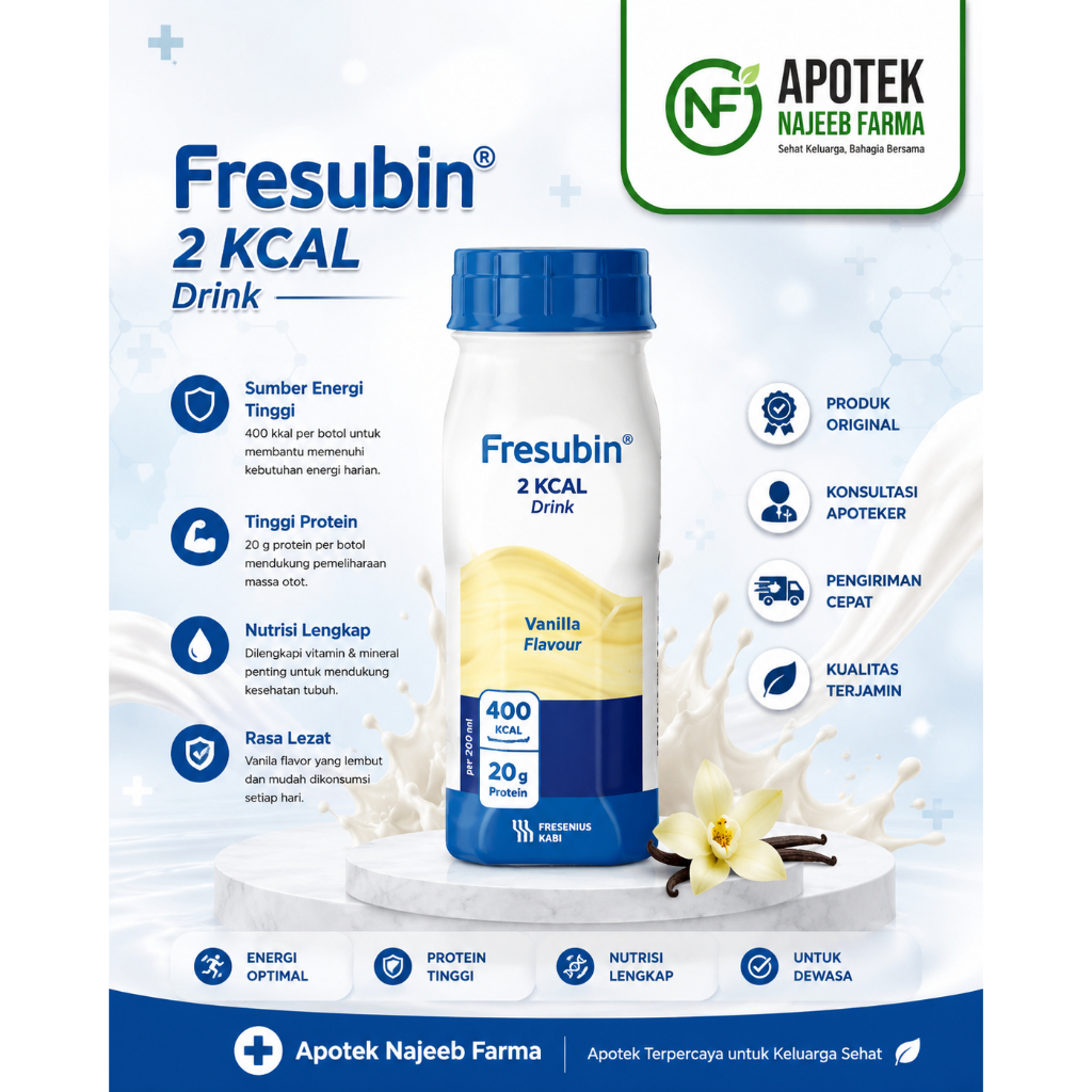 FRESUBIN 2 KCAL/ML DRINK RASA PLAIN 200 ML BOTOL