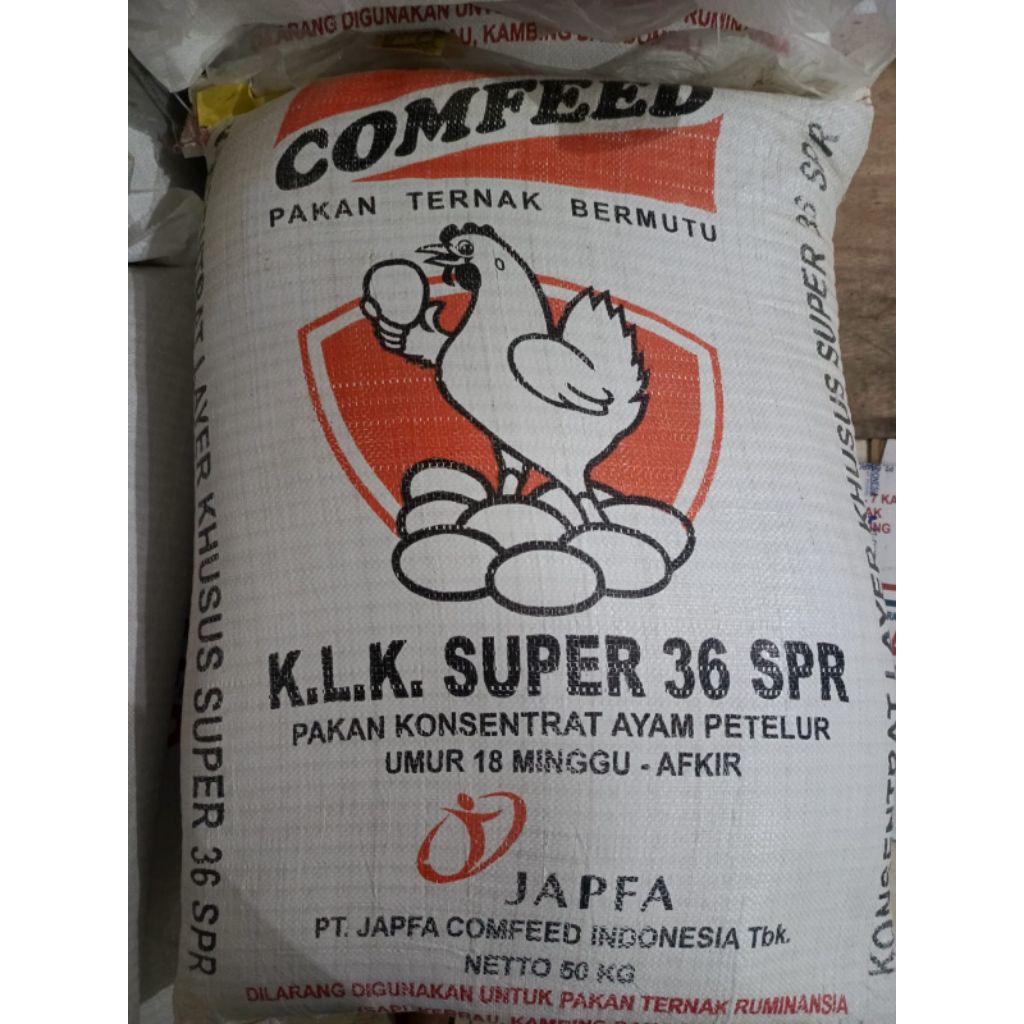 ( 50 Kg ) Konsentrat KLK Super 36. Pakan Ayam Petelur