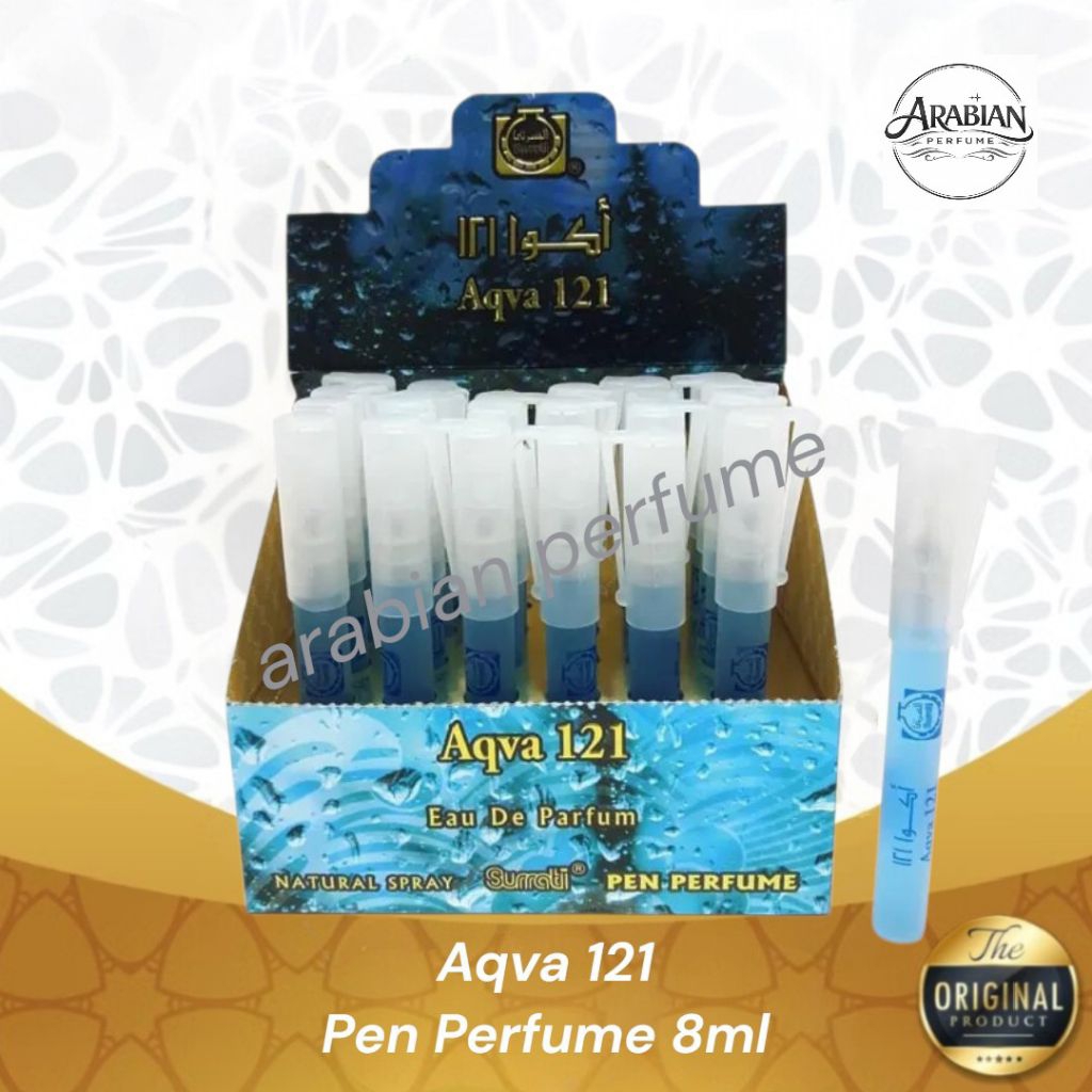 Parfum AQVA 121 8ml Pen Spray Original By Surrati | Pen Parfum Spray Surrati 8ml | Eau De Parfum
