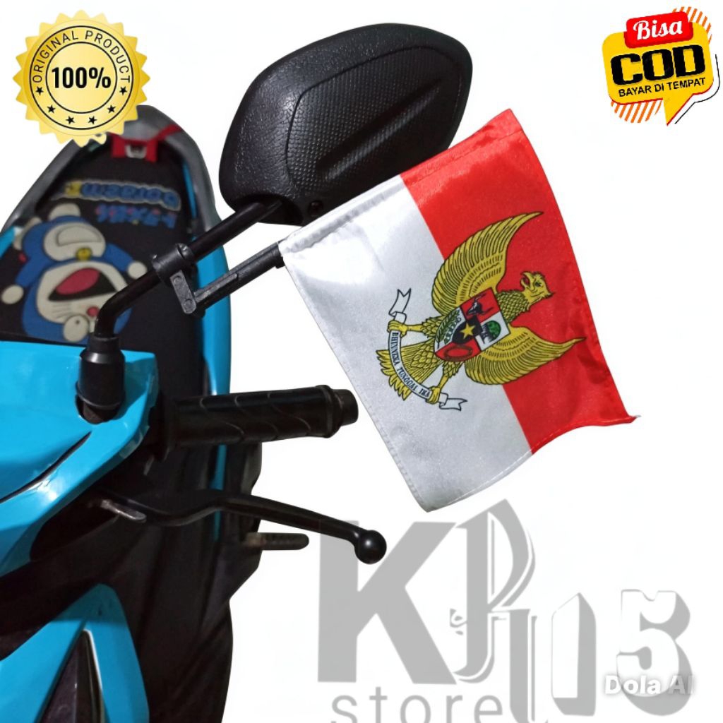 Bendera motor spion..produsen bendera merah putih..bendera motor casual bendera terbaru.