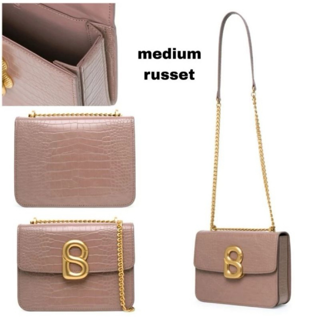 NETT preloved DEFFECT buttonscarves audrey chain bag croco medium