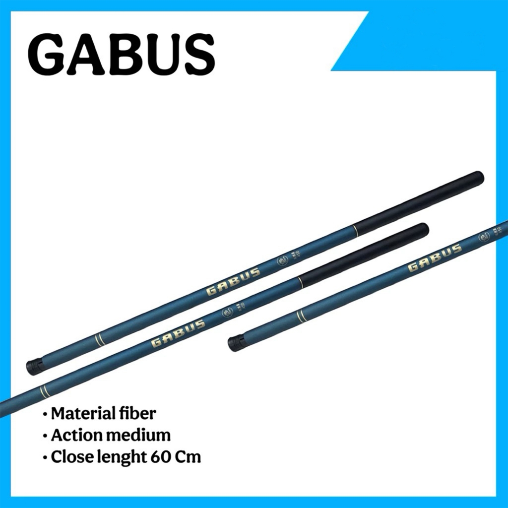 Tegek Murah Fiber Premium King Catfish Gabus 270 300 360 450CM Joran Pole Teleskopik Ruas Panjang Ac
