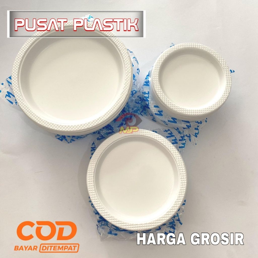 PIRING MAKAN PLASTIK PUTIH | PIRING PLASTIK FOODGRADE