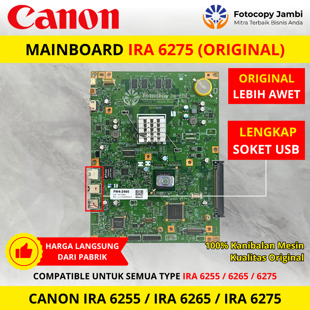 Mainboard Mesin Fotokopi Canon IRA 6275 / IRA 6255 / IRA 6265 Original