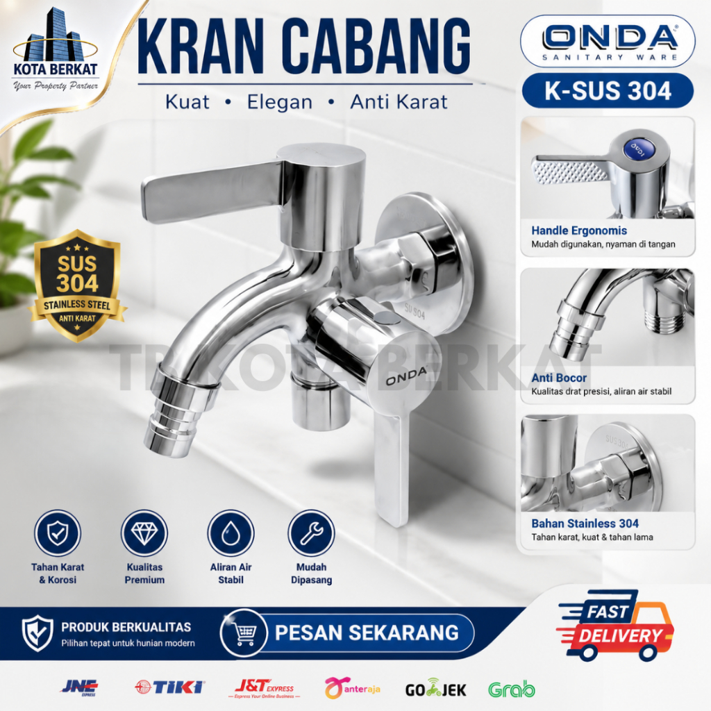 KRAN CABANG SHOWER/ KERAN AIR CABANG ONDA / KRAN CABANG ONDA