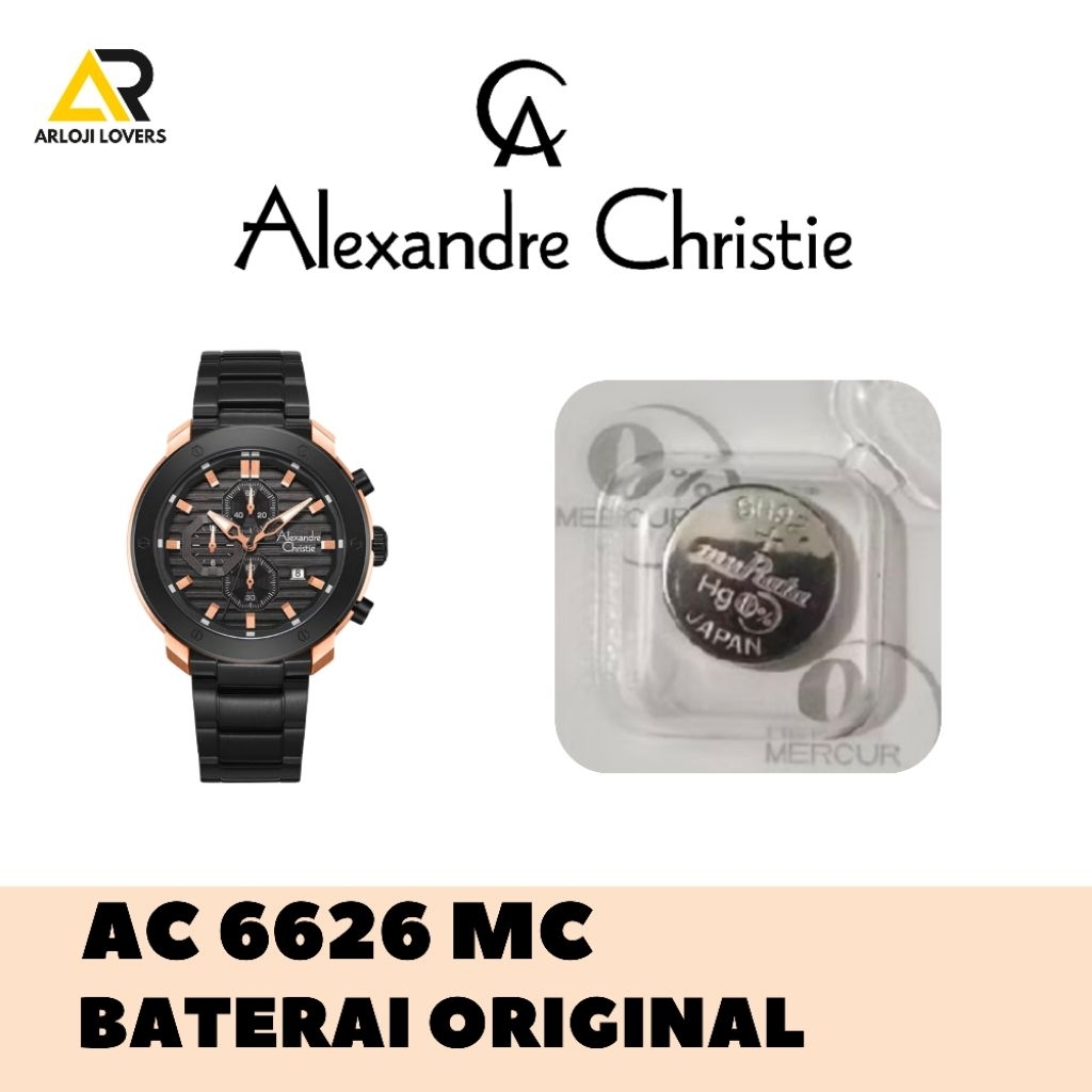 Baterai Jam Alexandre Christie AC6626MC Original