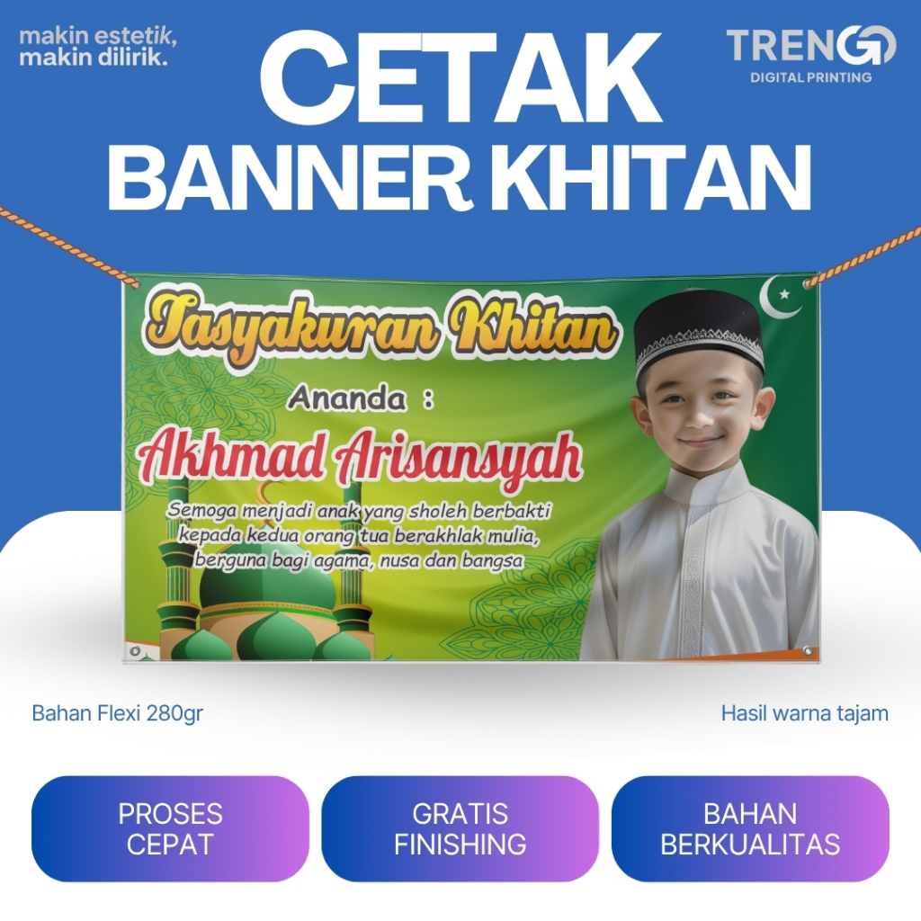 Banner Khitan Anak | Banner Sunat Anak | Spanduk Khitan | Spanduk Khitanan | Banner Khitanan Anak