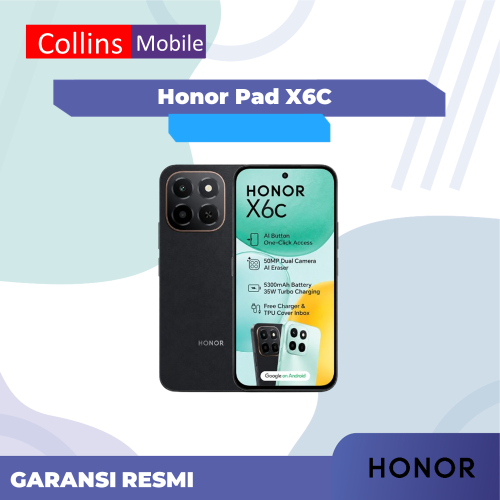 HONOR X6c 6GB/256GB 6.61inch 120Hz - Mediatek Helio G81 Ultra - 5300mAh 35W Honor SuperCharge - NFC
