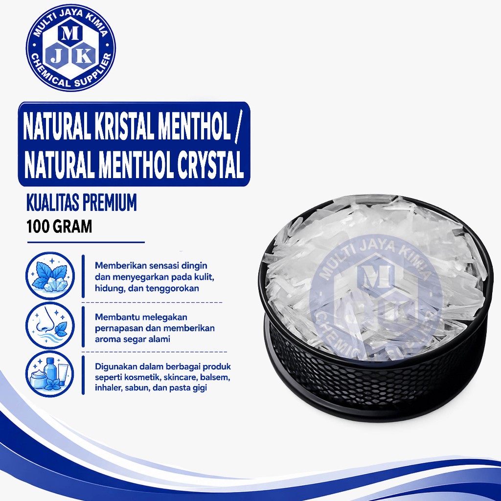 Natural Kristal Menthol / Natural Menthol Crystal 100Gram /