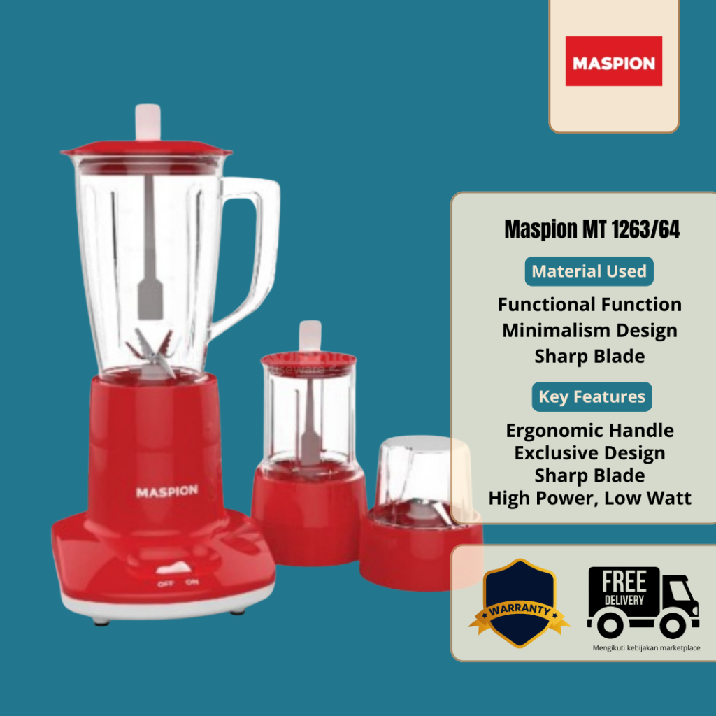 BLENDER MASPION - BLENDER BUAH - PENGGILING BUMBU - BLENDER MULTIFUNGSI - MT 1262/3 - MASPION