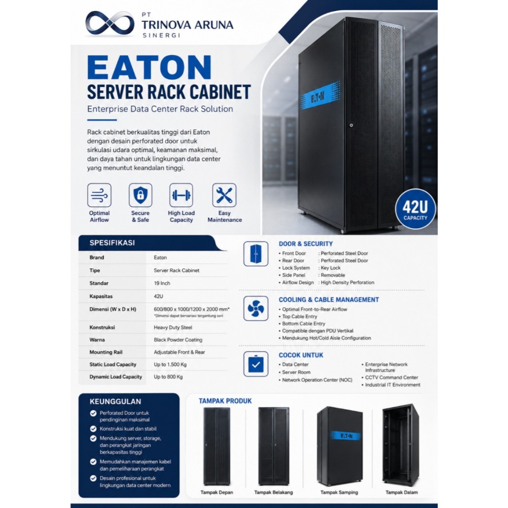Eaton Rak Server 42U Perforated Door