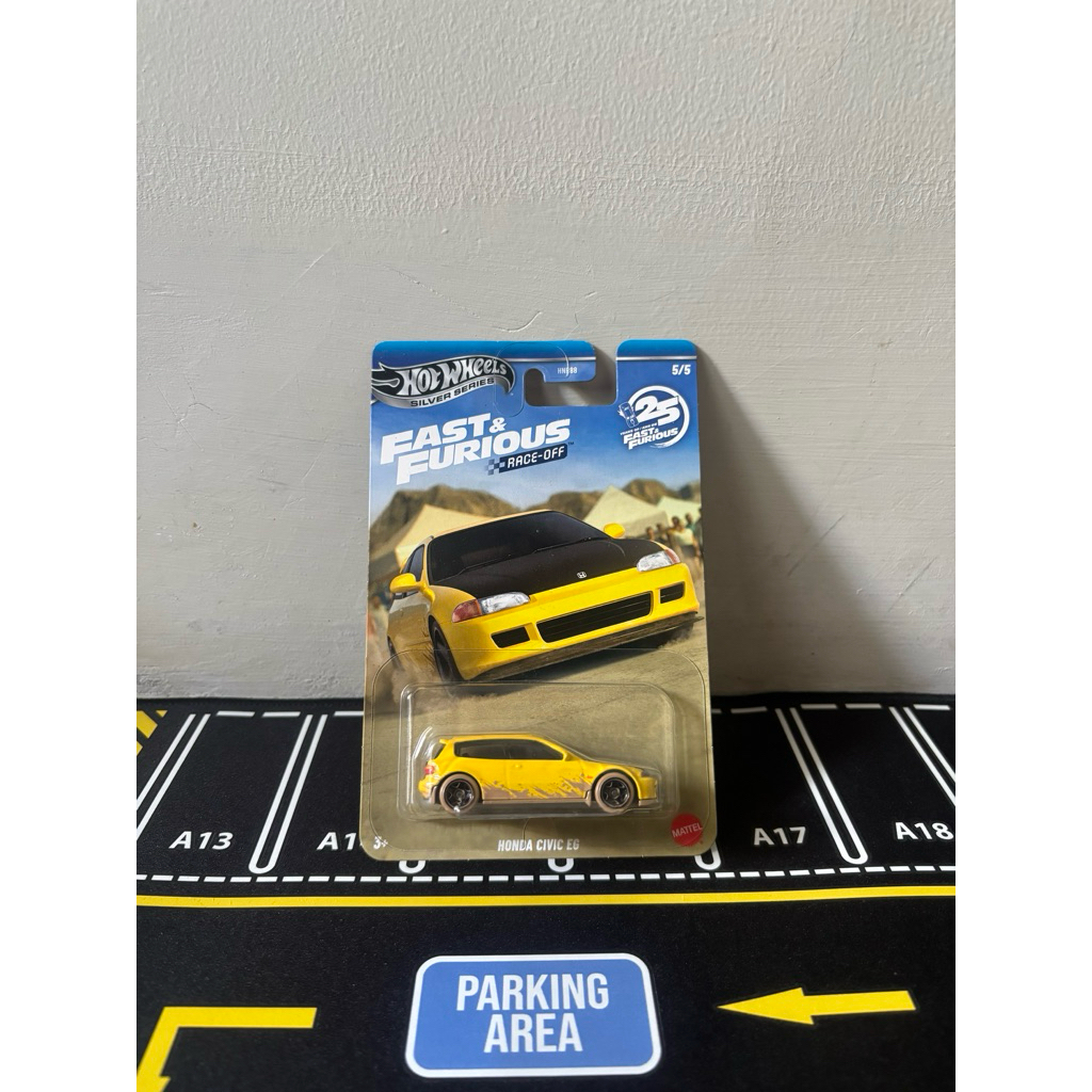 Hot Wheels Honda Civic EG Kuning Race Off