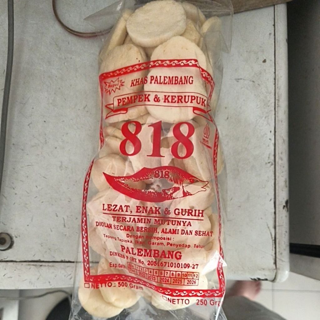 Kerupuk Ikan Super Kancing 818 Asli Palembang 250gr