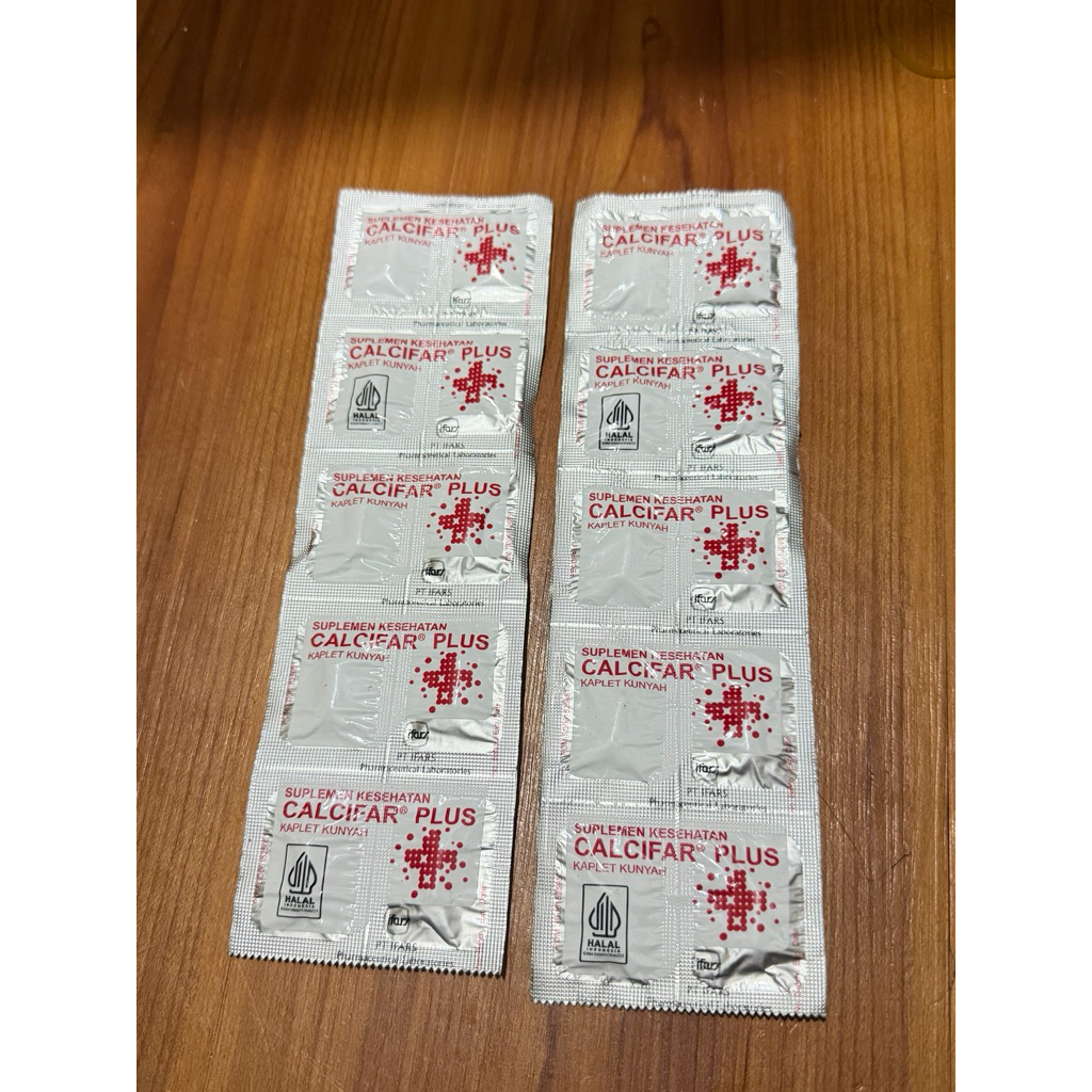 Calcifar Plus 5 Strip isi 50 Tablet Kunyah - Kalsium Ibu Hamil