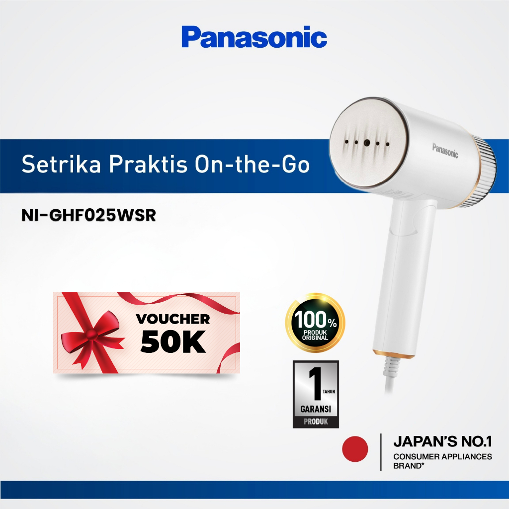 Panasonic NI-GHF025WSR Setrika Uap Portable Putih 120ml