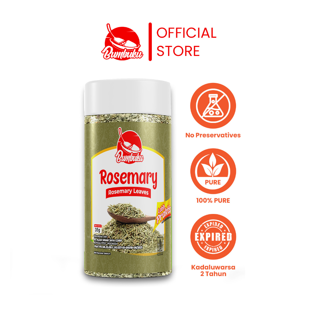 BUMBUKU DAUN ROSEMARY KEMASAN BOTOL / BUMBU DAPUR ROSEMARY LEAVES PREMIUM QUALITY