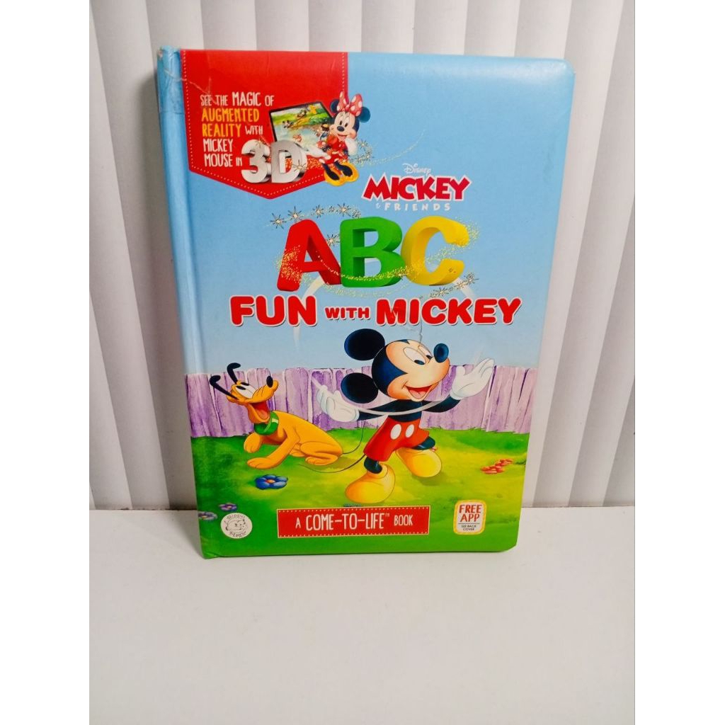 Preloved buku anak boardbook Mickey & friends ABC