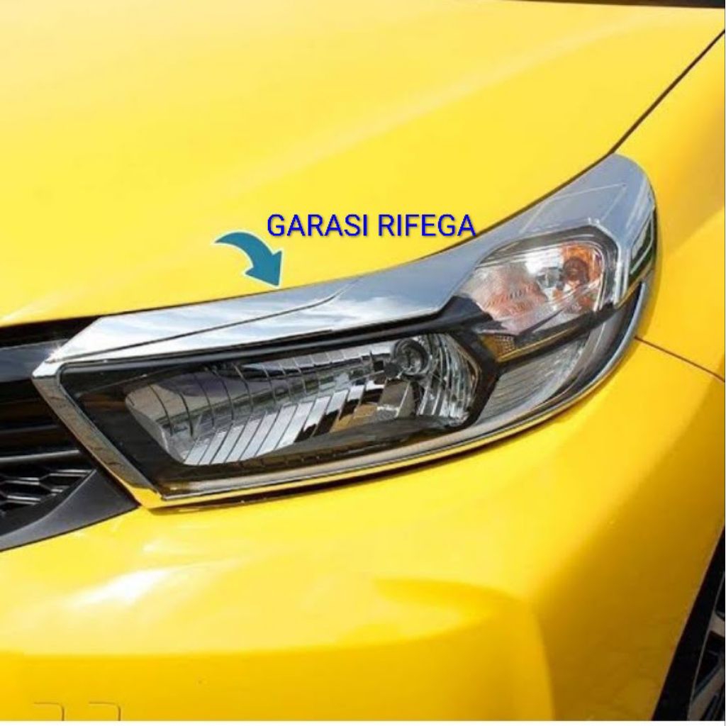 GARNISH HEADLAMP DEPAN HONDA BRIO (2018-2022) WARNA CHROME