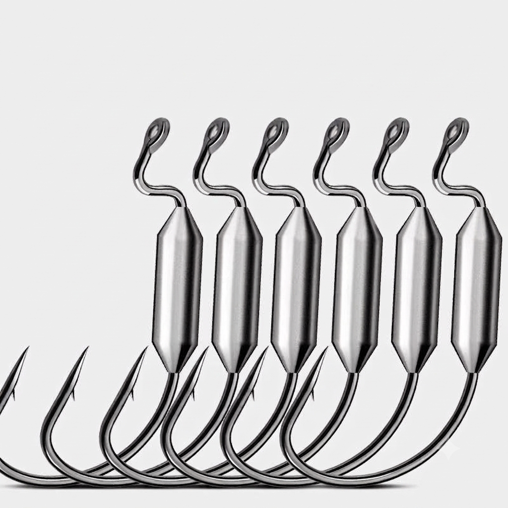 PROBEROS Kail Worm Hook Pemberat (Weighted Hook) 1/0_ 2g 2/0_2.5g  3/0_3g Kail Pancing Super Tajam &