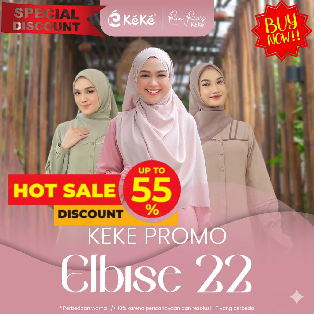 [KEKE 55%] KEKE RICIS ELBISE 22 GAMIS RIA RICIS  CUCI GUDANG 2026