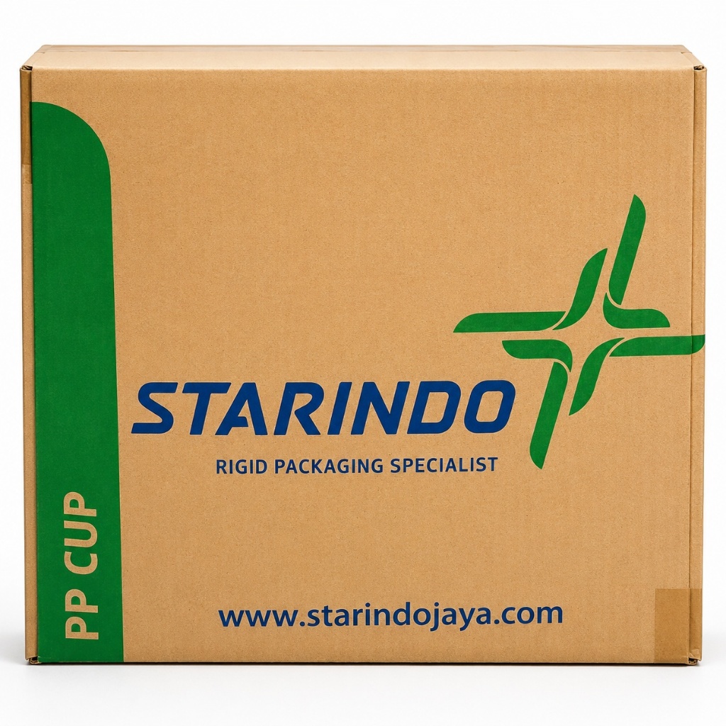 Cup Plastik Starindo Gelas Bahan Tebal Ukuran 12oz 14oz 16oz 1 Dus