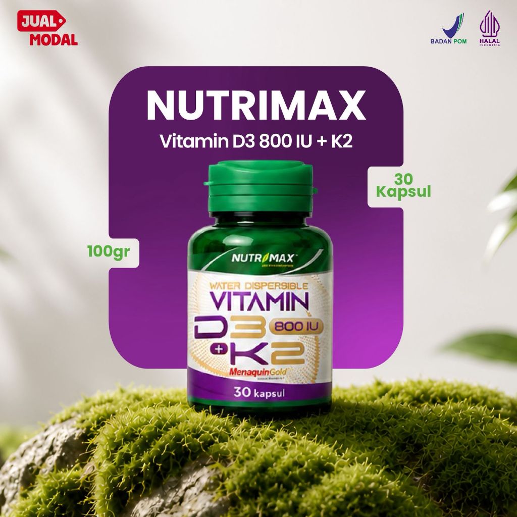 Nutrimax Vitamin D3+K2 / Vit D3 K2 / Vitamin Nutrimax Anak dan Dewasa