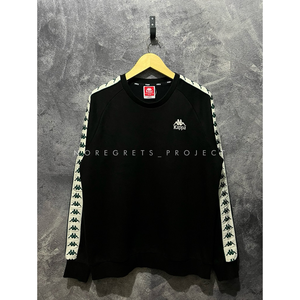 CREWNECK KAPPA TAPED BLACK
