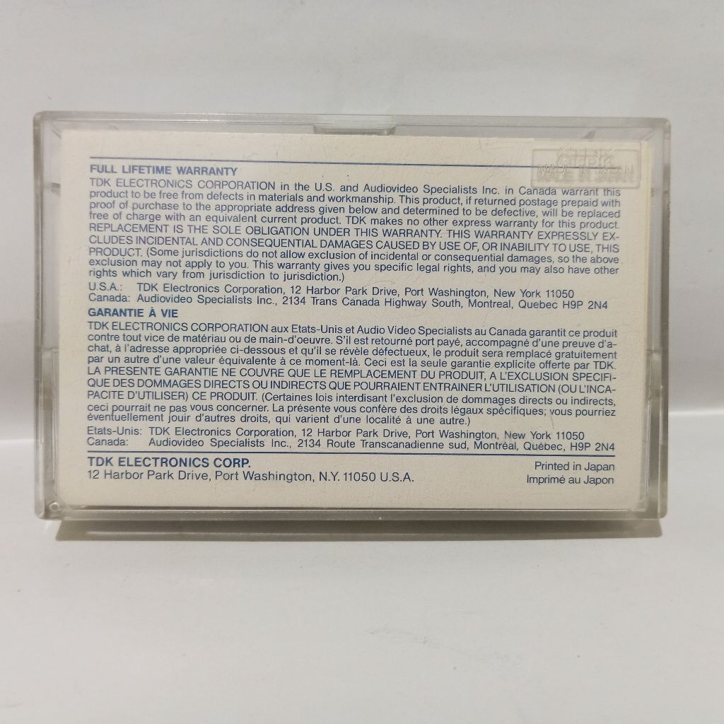 Kaset TDK MA-XG 90 Metal Rare / Kaset Kosong Tidak Segel (Open Segel)