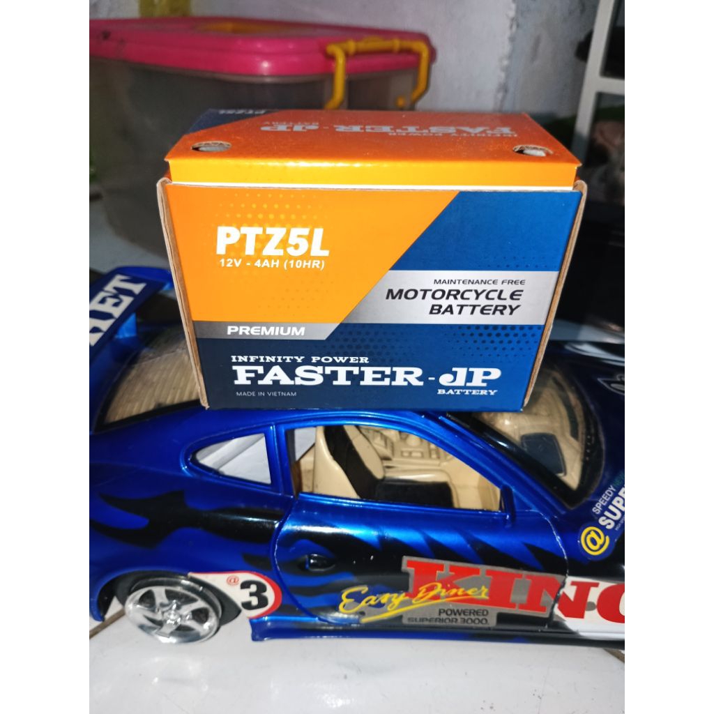 Aki / battery Faster PTZ5L untuk semua motor