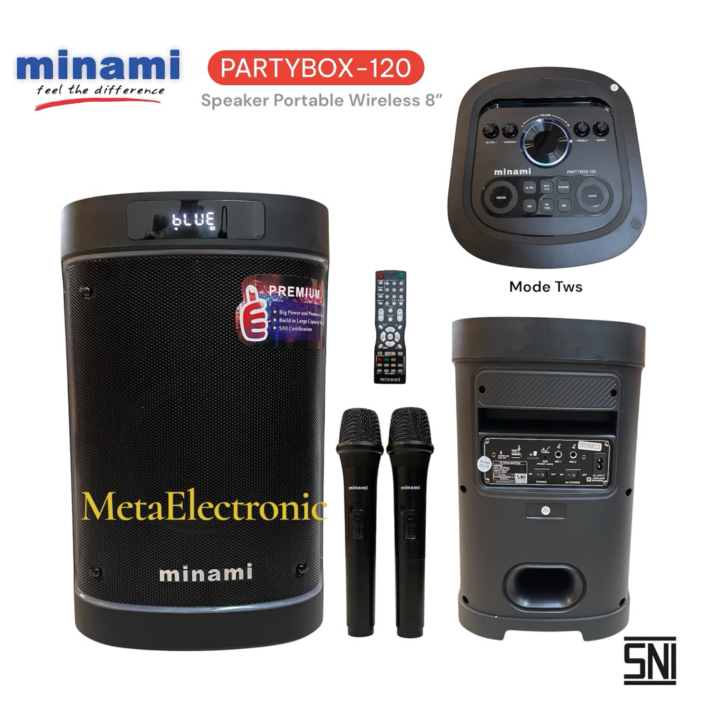 Partybox-120 Minami 8” Speaker Portable Wireless