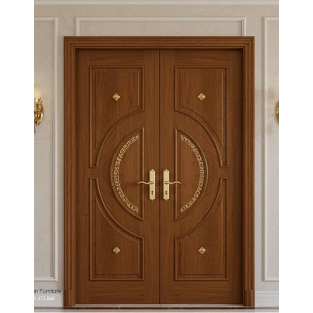 kusen pintu 1 set +kusen bahan kayu berkualitas tinggal pasang