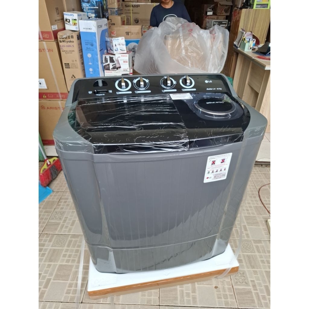 Mesin Cuci 2 Tabung LG 10KG P-1000RTM Roller Jet