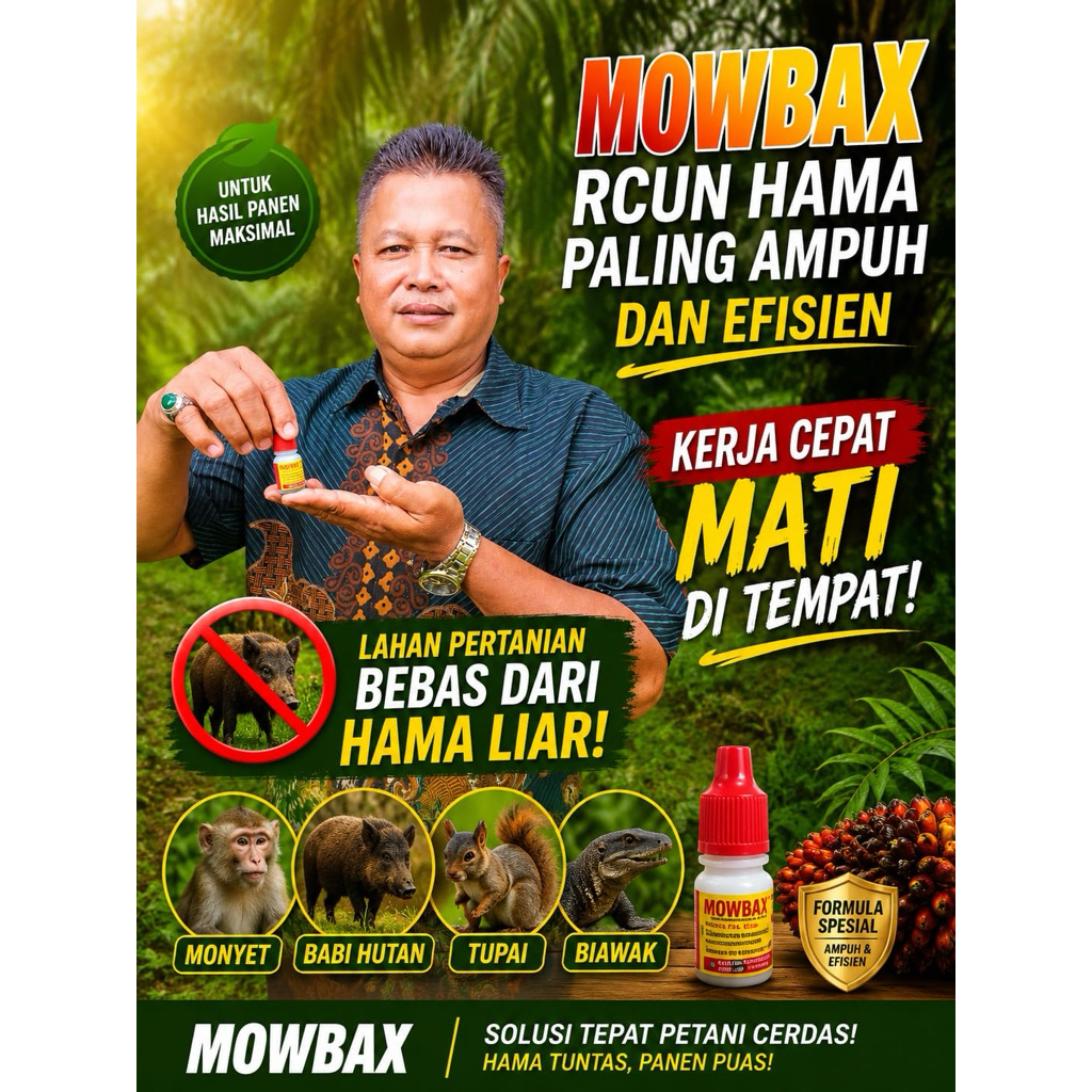 RACUN BABI HUTAN MOWBAX | RACUN TIKUS, MONYET, ANJING LIAR | MOWBAX RACUN BIAWAK, TUPAI, BAJING DAN 