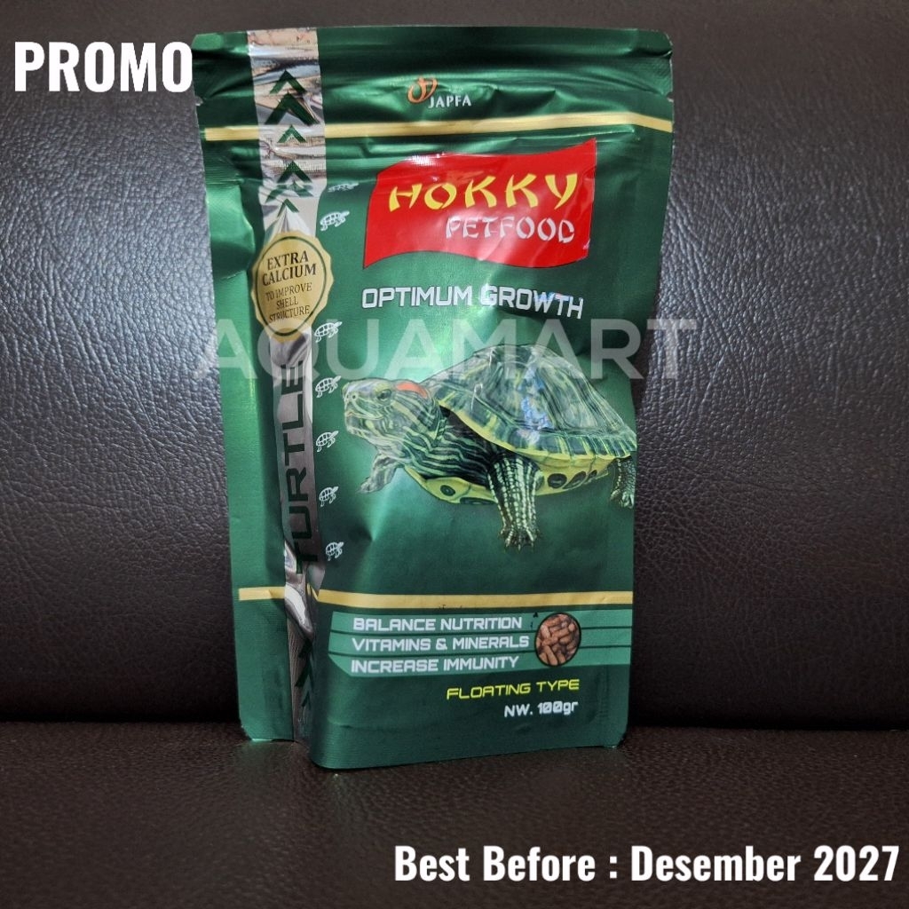 Hokky Turtle 100 gram Optimum Growth - Makanan Kura Kura - Turtle Food - Hokky Petfood