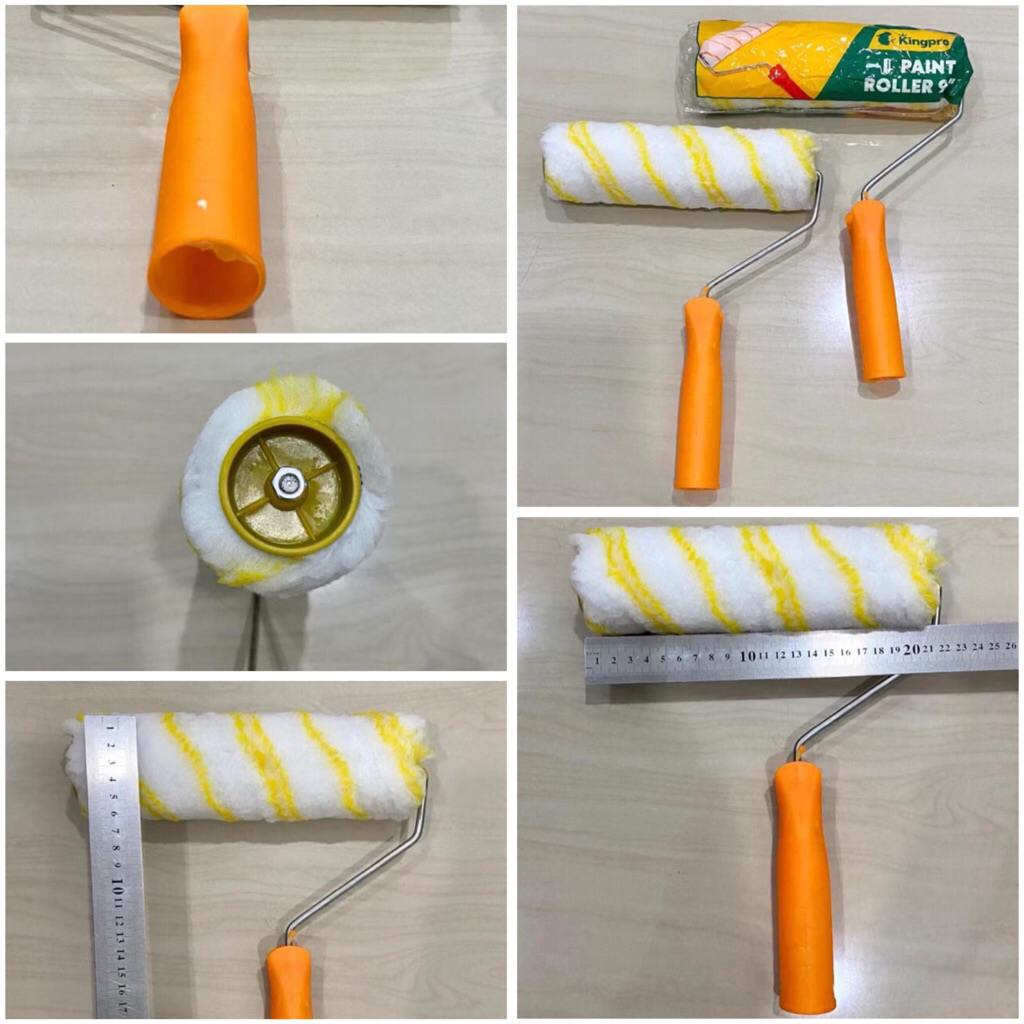 HARGA 1pcs ) KINGPRO 9” Kuas rol cat tembok dinding 9inci king pro kuas roll sebaguna bulu putih 9in